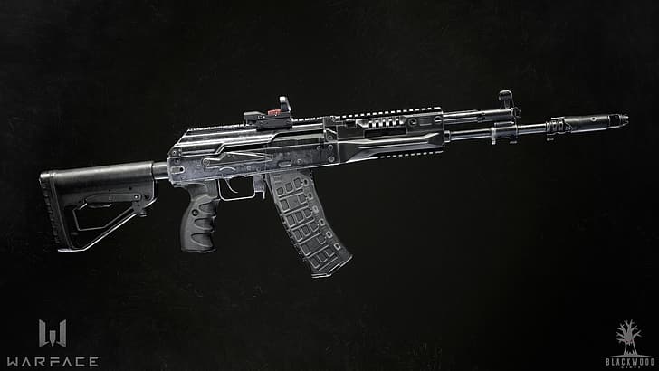 rendering, weapons, gun, Kalashnikov, Warface, assault Rifle, HD wallpaper