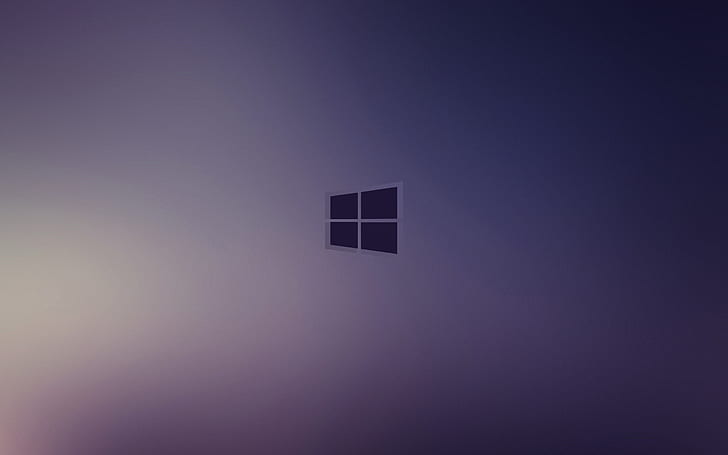 Windows 10, minimalism, artwork, purple background HD wallpaper