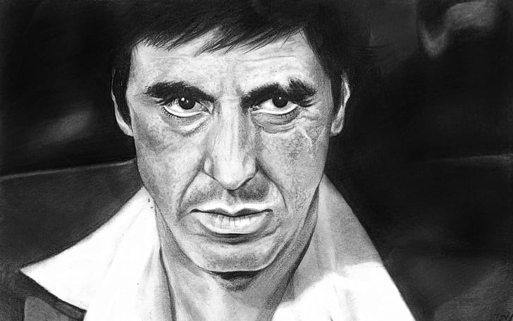 Al Pacino Scarface Fan Art, HD wallpaper