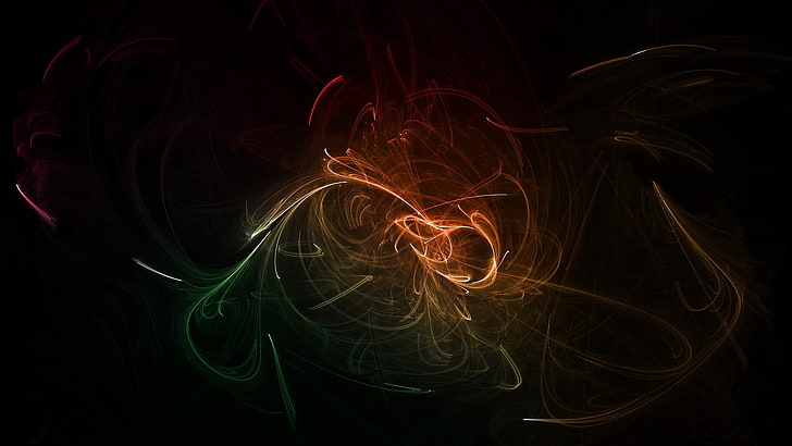 abstract, fractal, art, jellyfish, shape, digital, light, space