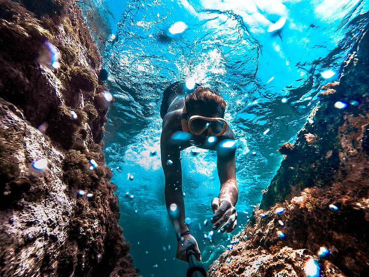 HD wallpaper: Scuba diving, Ocean, Underwater, 4K | Wallpaper Flare