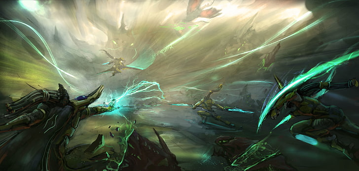 green and white fish painting, star craft II: legacy of the void, HD wallpaper