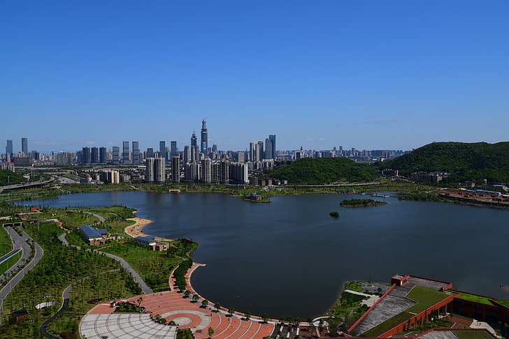 Changsha, China, Hunan, cityscape, building exterior, architecture, HD wallpaper