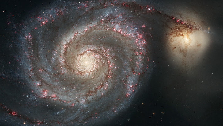 space, galaxy, Whirlpool Galaxy, astronomy, star - space, night, HD wallpaper