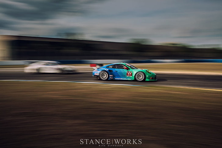 race cars, Porsche, Porsche 911 GT3, Austin (Texas), motion