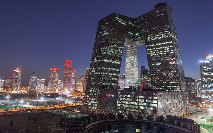 CCTV building beijing China-Cities HD Wallpaper, gray high-rise building, HD wallpaper
