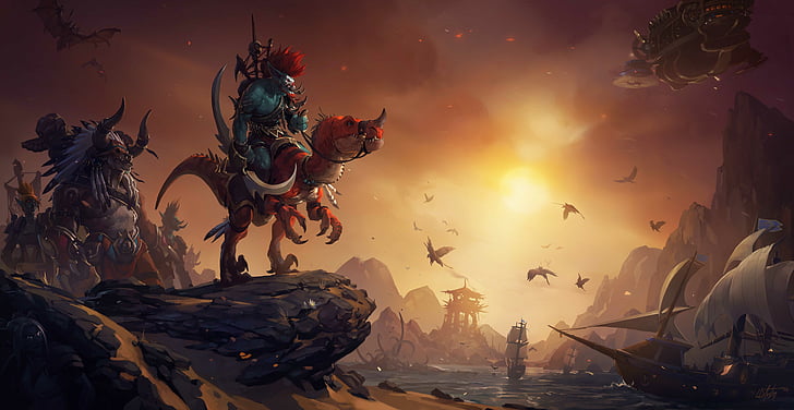 Troll Warlord Dota 2 illustration, World of Warcraft, Escalation, HD wallpaper