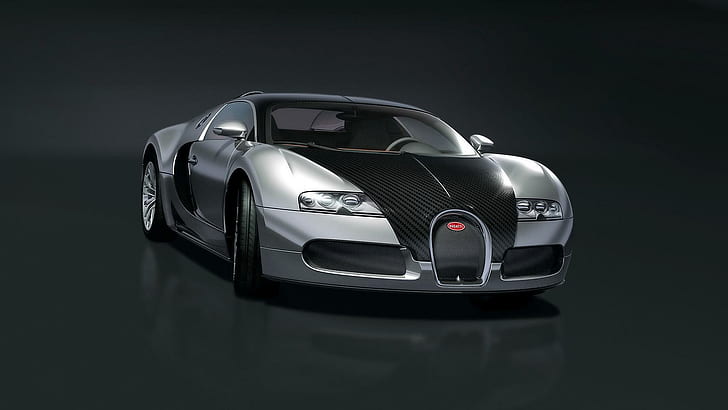 Bugatti Veyron Pur Sang, black and gray bugatti car, supercar, HD wallpaper