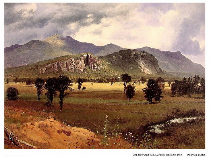 albert bierstadt landscape painting classic art, transfer print