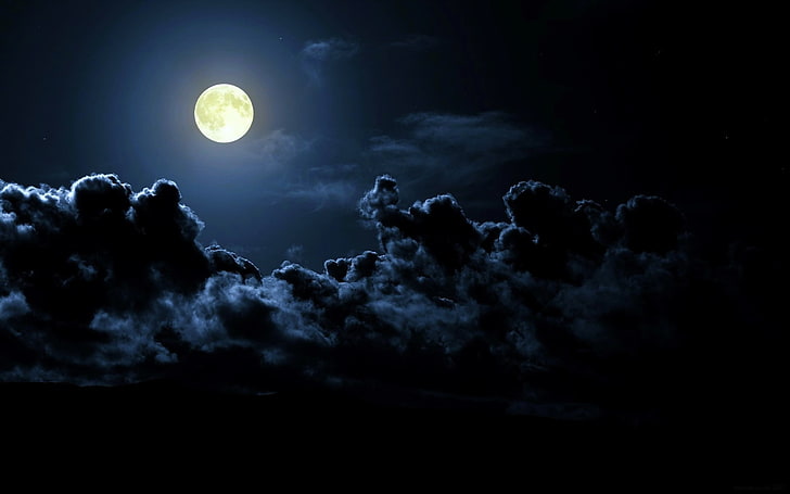 supermoon, night, sky, full moon, space, cloud - sky, astronomy, HD wallpaper