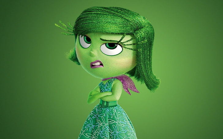 Inside Out Disgust wallpaper, 2015, green, women, one Person