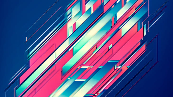 abstract, diagonal lines, digital art, HD wallpaper