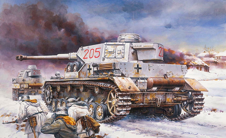 brown and gray tank digital wallpaper, figure, average, Panzer 4