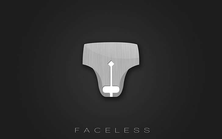 Faceless logo, Dota 2, video games, minimalism, lighting equipment