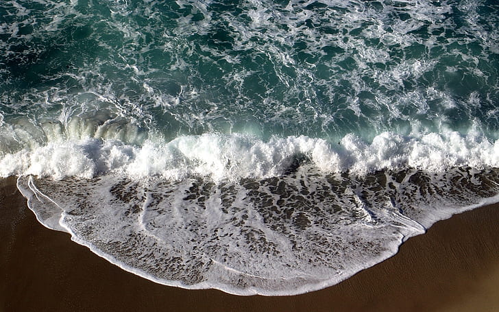 Sea low tide, water, sand, ocean, HD wallpaper
