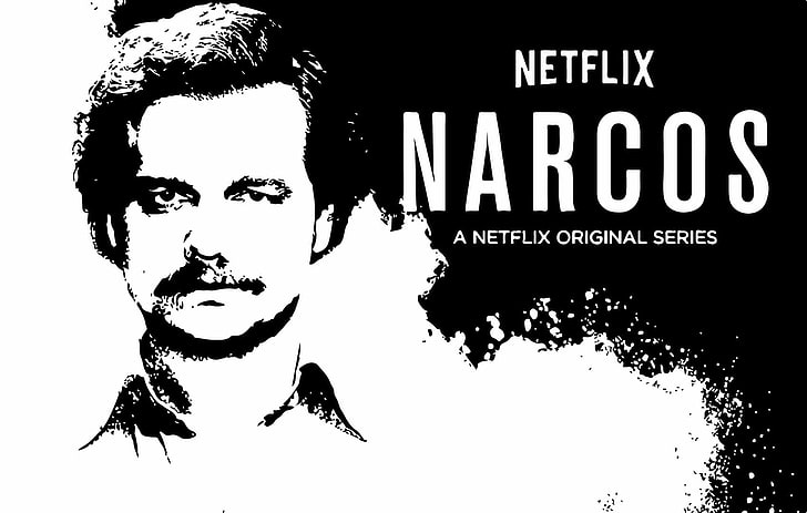 Narcos poster, Pablo Escobar, Netflix, Wagner Moura, text, western script, HD wallpaper