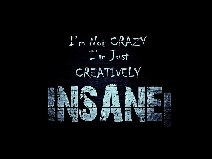HD wallpaper: crazy, funny, insane, typography | Wallpaper Flare