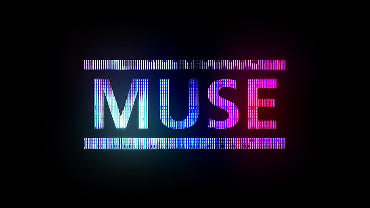 blue and pink muse text, music, the inscription