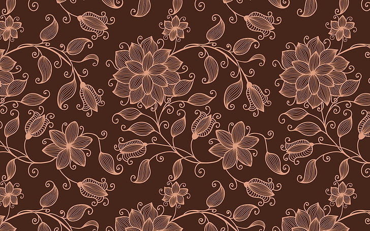 Texture, pattern, brown, flower, paper, backgrounds, no people