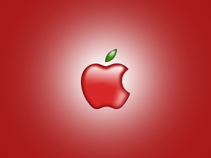 HD wallpaper: Red Apple, red Apple logo, Computers, colored background,  studio shot | Wallpaper Flare