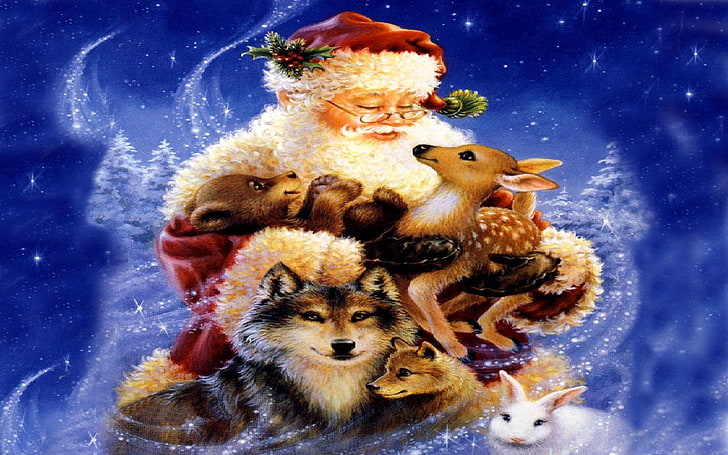 HD wallpaper: animal christmas Santas Call of the Wild Abstract Fantasy HD  Art | Wallpaper Flare