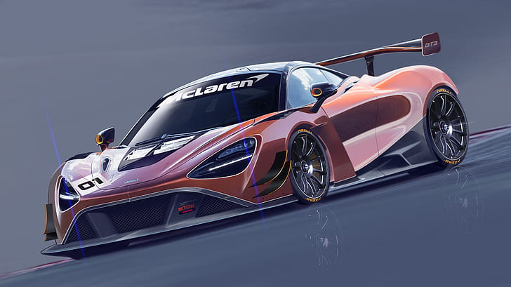 McLaren 720S GT3, car, vehicle