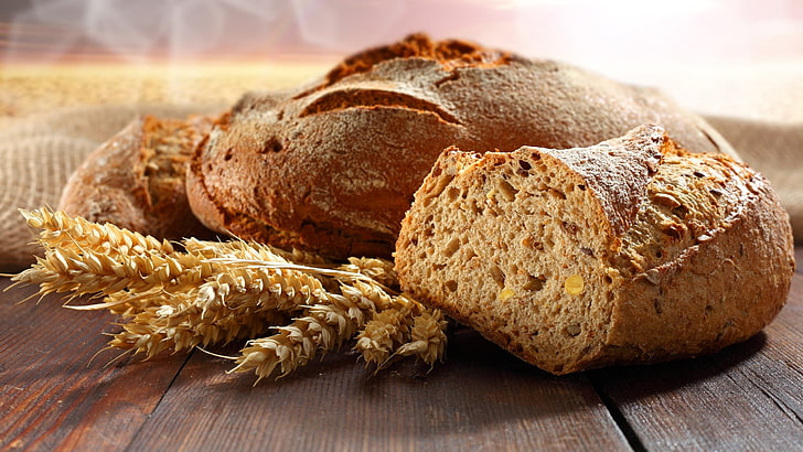 wheat bread, food, food and drink, baked, freshness, healthy eating, HD wallpaper