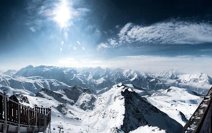 Alpe d'Huez Ski Resort Moutain French, travel and world, HD wallpaper