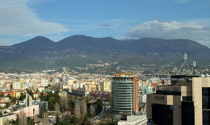 albania, capital, ciudad, europa, tirana, building exterior, HD wallpaper