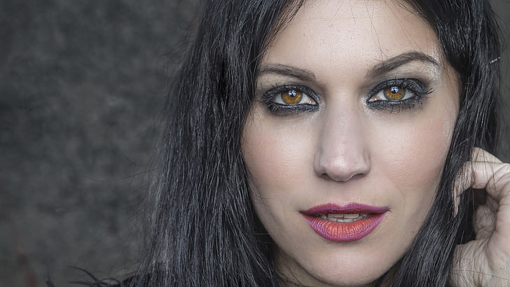 Cristina Scabbia, portrait, hair, one person, young adult, headshot, HD wallpaper