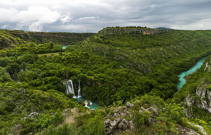 Krka Manojlovac Falls Knin Croatia Hd Desktop Backgrounds Free Download 2560×1600, HD wallpaper