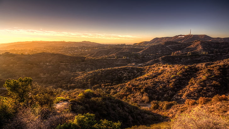landscape, nature, Hollywood, California, mountain, environment, HD wallpaper