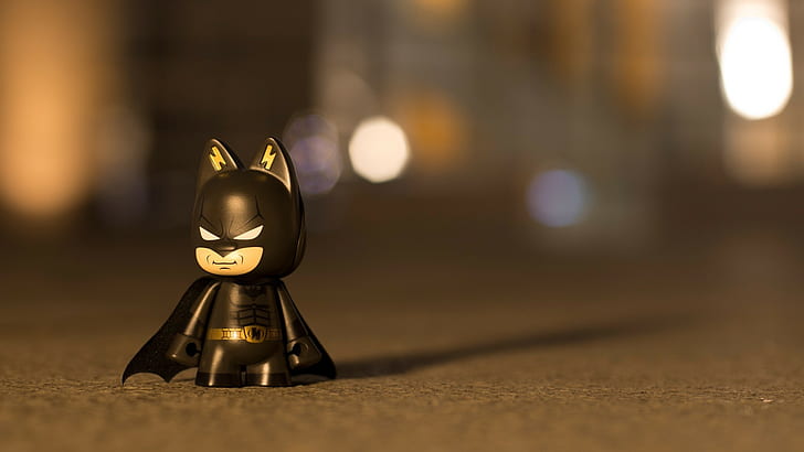 Batman, Toy, Surface, illuminated, no people, focus on foreground