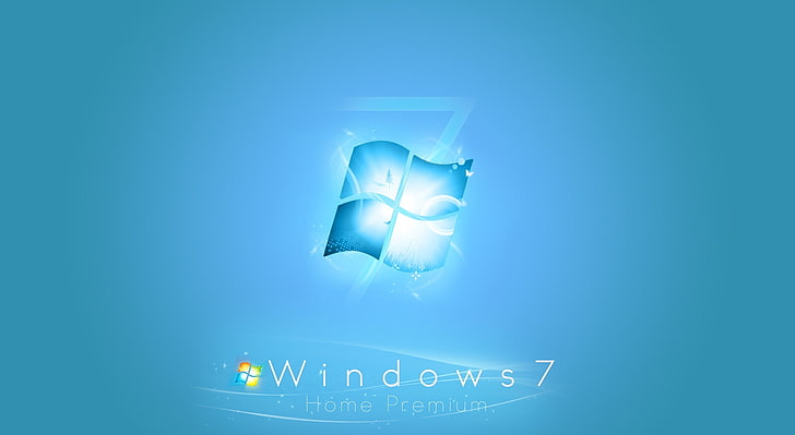 Windows 7, Windows 7 poster, Windows Seven, win 7, blue, blue background, HD wallpaper