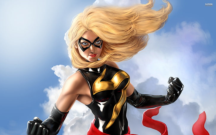 yellow-haired female character wallpaper, movies, Marvel Comics