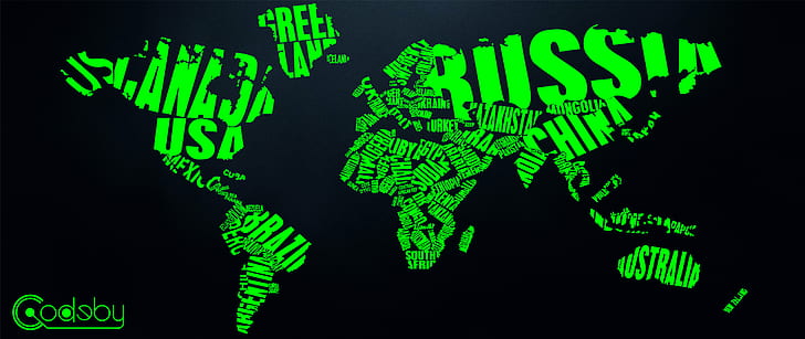 codeby, world map, technology, green color, communication, computer, HD wallpaper