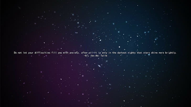 Ali Ibn Abi Talib, Imam, Islam, quote, space, stars