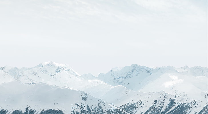 Apple iOS Snow Mountains, mountain alps, Computers, Mac, Landscape HD wallpaper