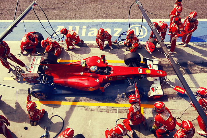 Ferrari F1, racing, race cars, vehicle, sport, sports, HD wallpaper