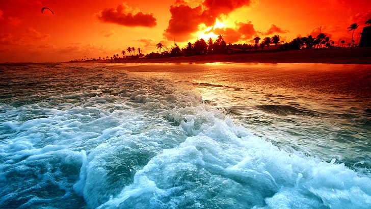 HD wallpaper: beautiful ocean.., water, sea, motion, sunset, sport ...