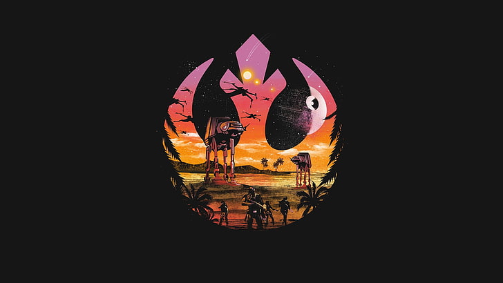 four person wearing clothes beside seashore wallpaper, Star Wars