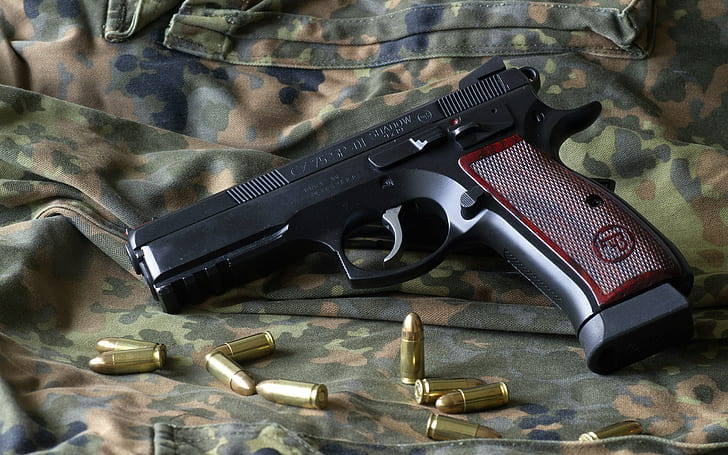cz 75 sp01 shadow target pistol, gun, weapon, handgun, violence, HD wallpaper