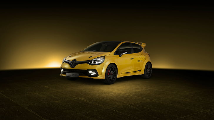 Renault Clio RS 16, yellow, Hot hatch, HD wallpaper