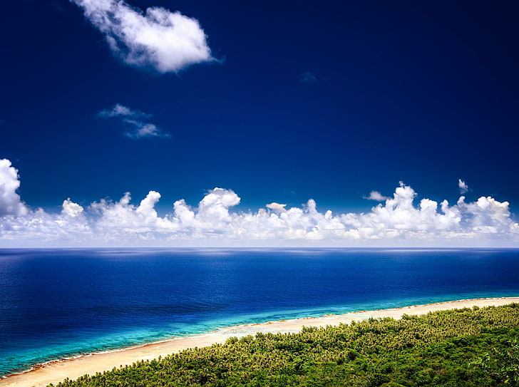 Guam Beaches HD Wallpaper, beach and forest, Travel, Islands, HD wallpaper