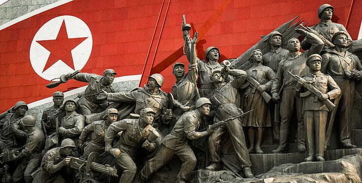 military soldier north korea statue monument monuments propaganda, HD wallpaper
