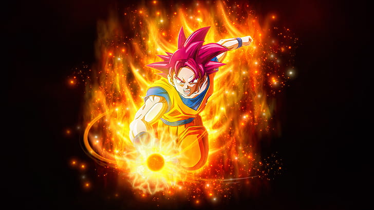 Super Saiyan God Goku Dragon Ball, HD wallpaper