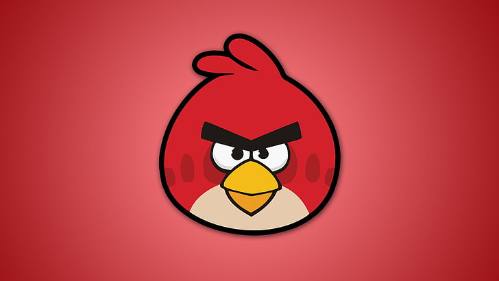 red Angry Bird illustration, birds, angry birds, video games, HD wallpaper