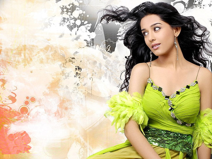 Amrita Rao Beautiful Face, women's green dress, Female Celebrities