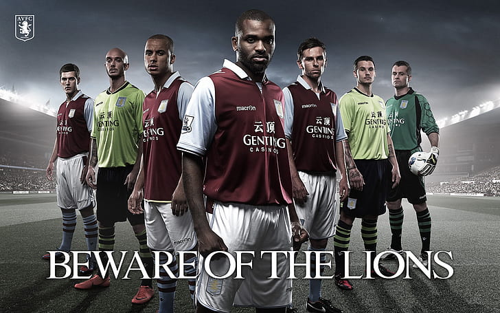 Aston Villa, beware of the lions football game, team, england, HD wallpaper