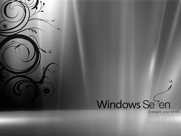 HD wallpaper: Windows 7 Black & White, text, communication, western script  | Wallpaper Flare